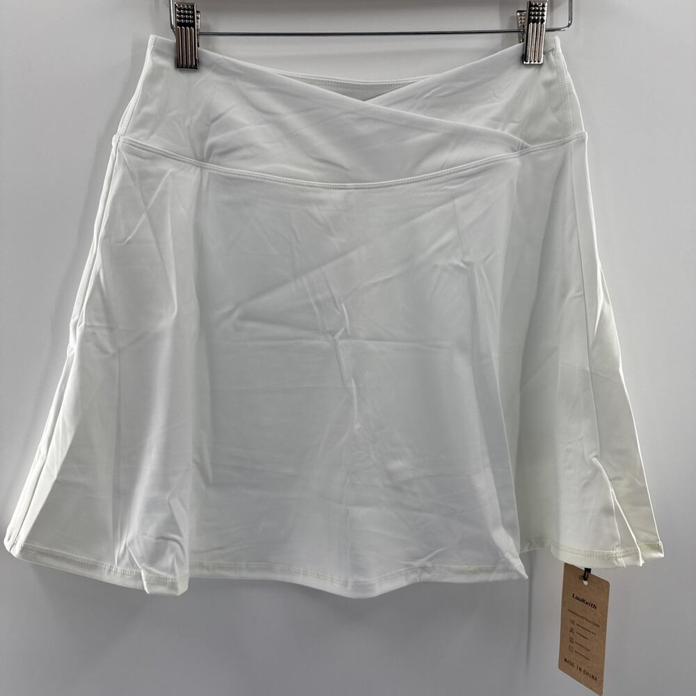 Tennis Skirt Crossover High Waisted Athletic Workout Golf Skorts Skirts w/Pocket